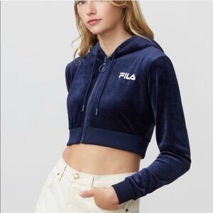 Adorable FILA cropped hoodie